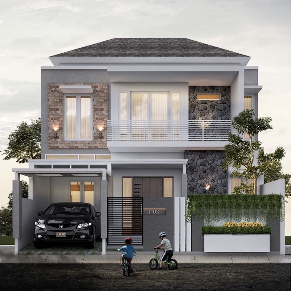 Detail Gambar Model Rumah Lantai 2 Nomer 27