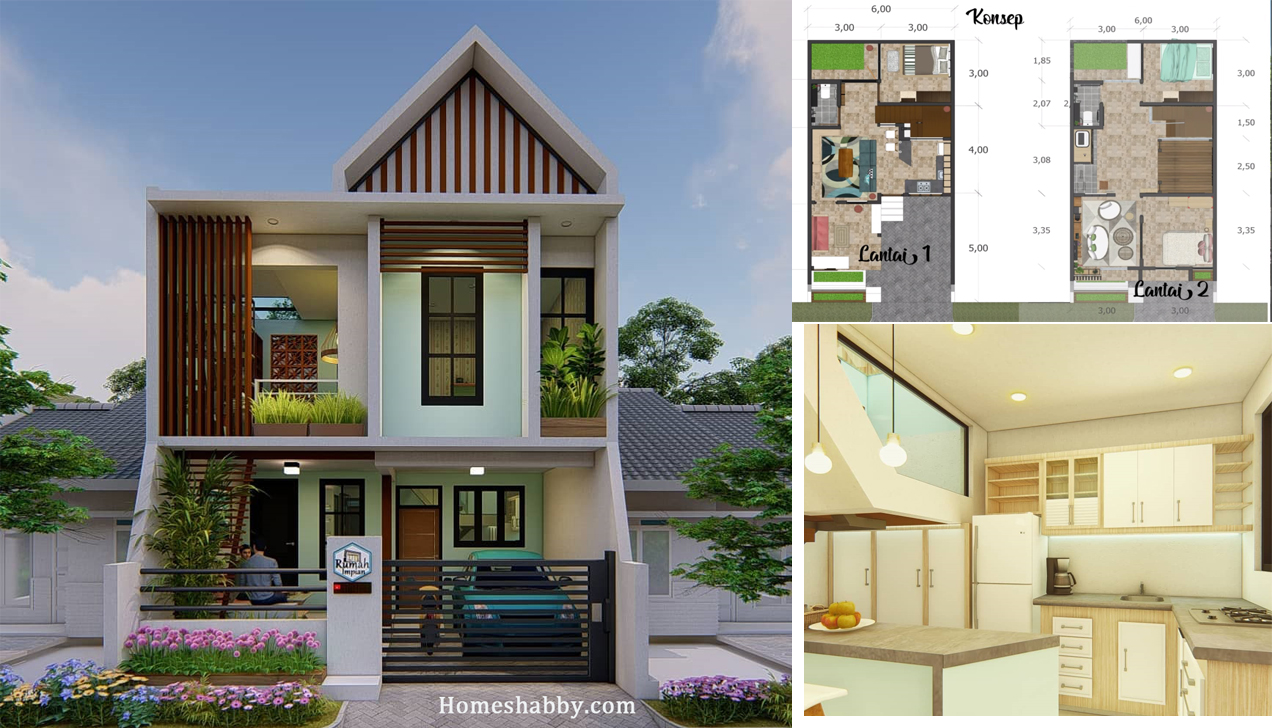 Detail Gambar Model Rumah Lantai 2 Nomer 28