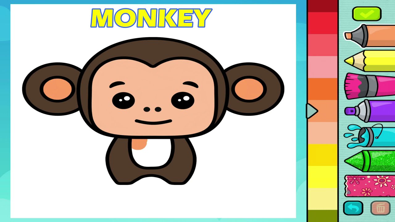 Detail Gambar Monyet Untuk Mewarnai Nomer 38