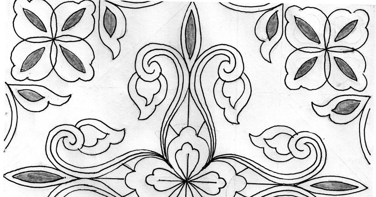 Detail Gambar Motif Batik Bunga Hitam Putih Nomer 4