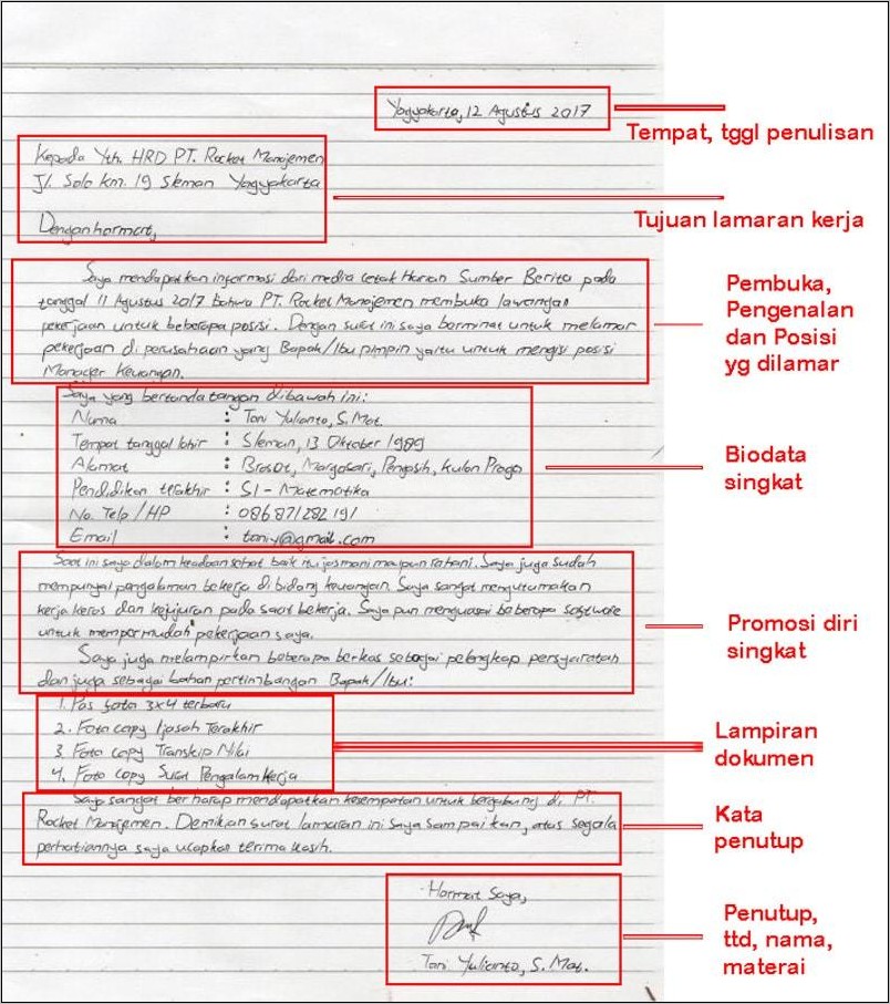 Detail Contoh Surat Lamaran Kerja Di Swalayan Nomer 44