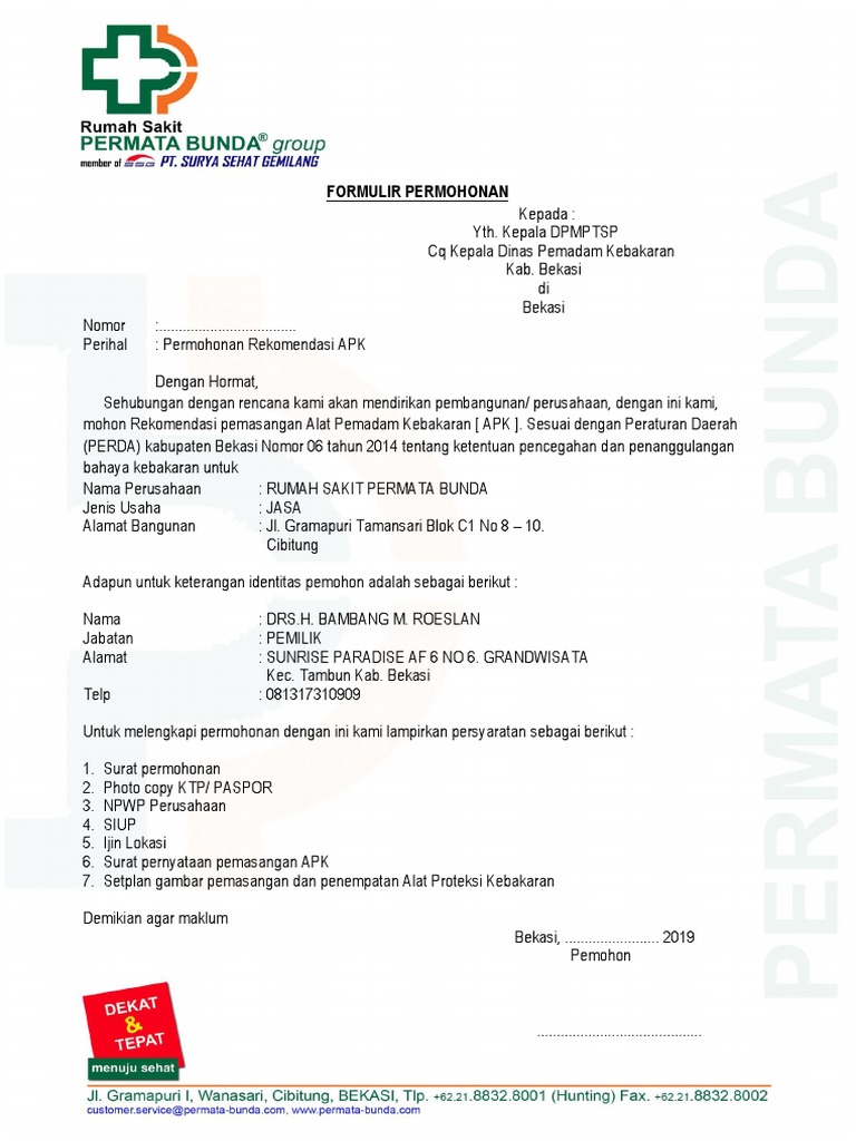 Detail Contoh Surat Lamaran Kerja Dinas Pemadam Kebakaran Nomer 29