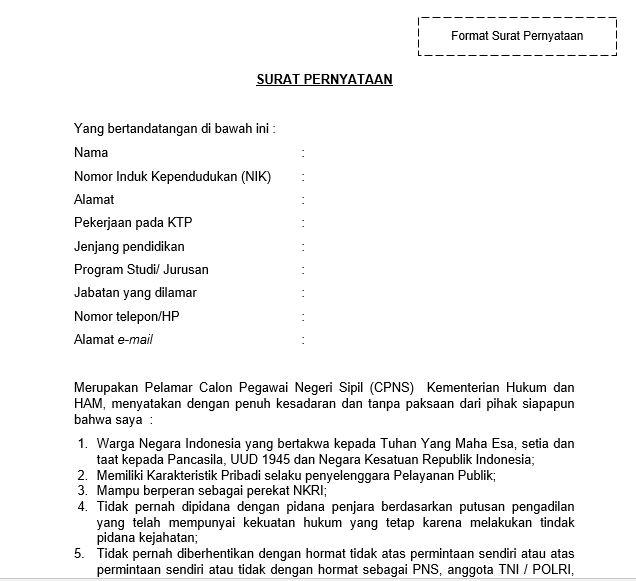 Detail Contoh Surat Lamaran Kerja Ditujukan Kepada Menteri Hukum Dan Ham Nomer 53