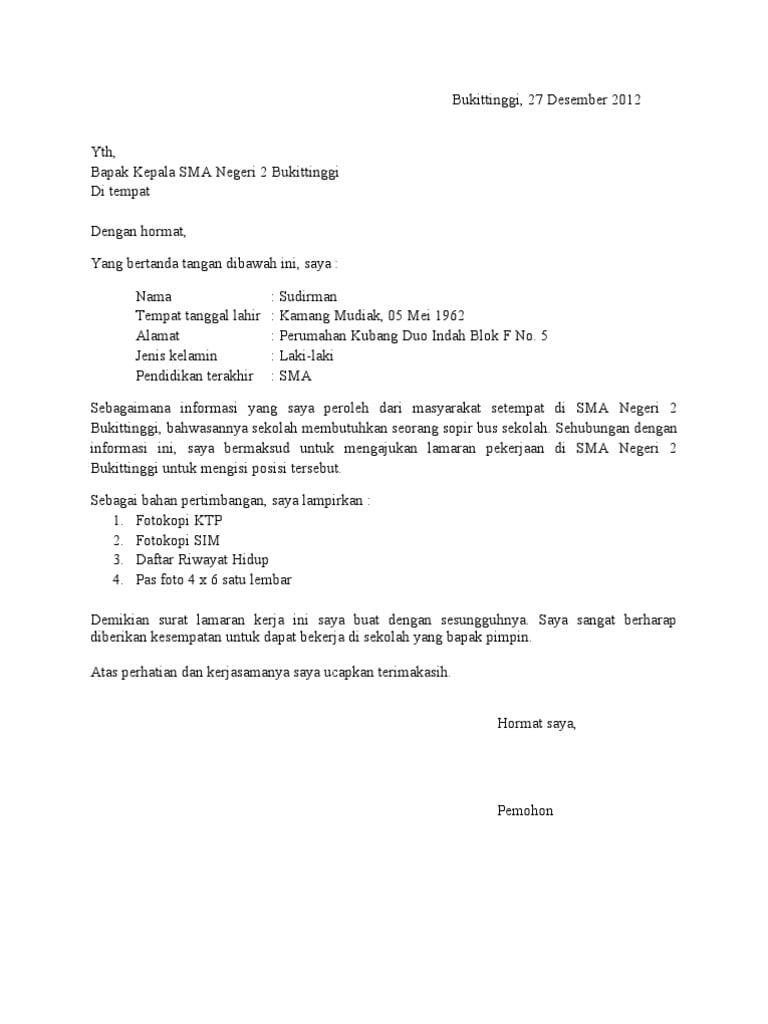 Detail Contoh Surat Lamaran Kerja Fotografer Nomer 50