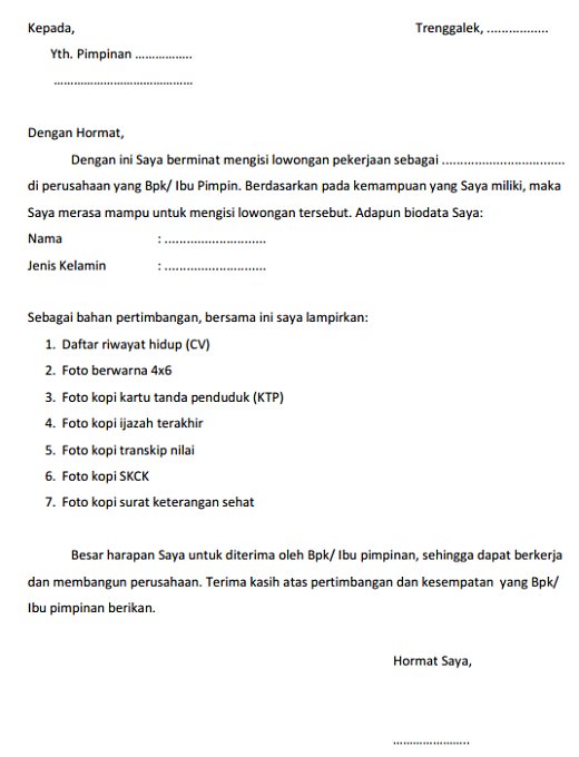 Detail Contoh Surat Lamaran Kerja Jobfair Nomer 8