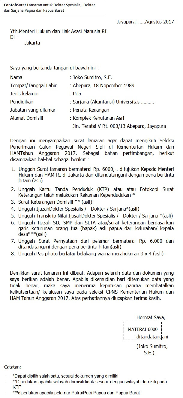 Detail Contoh Surat Lamaran Kerja Kementerian Nomer 9