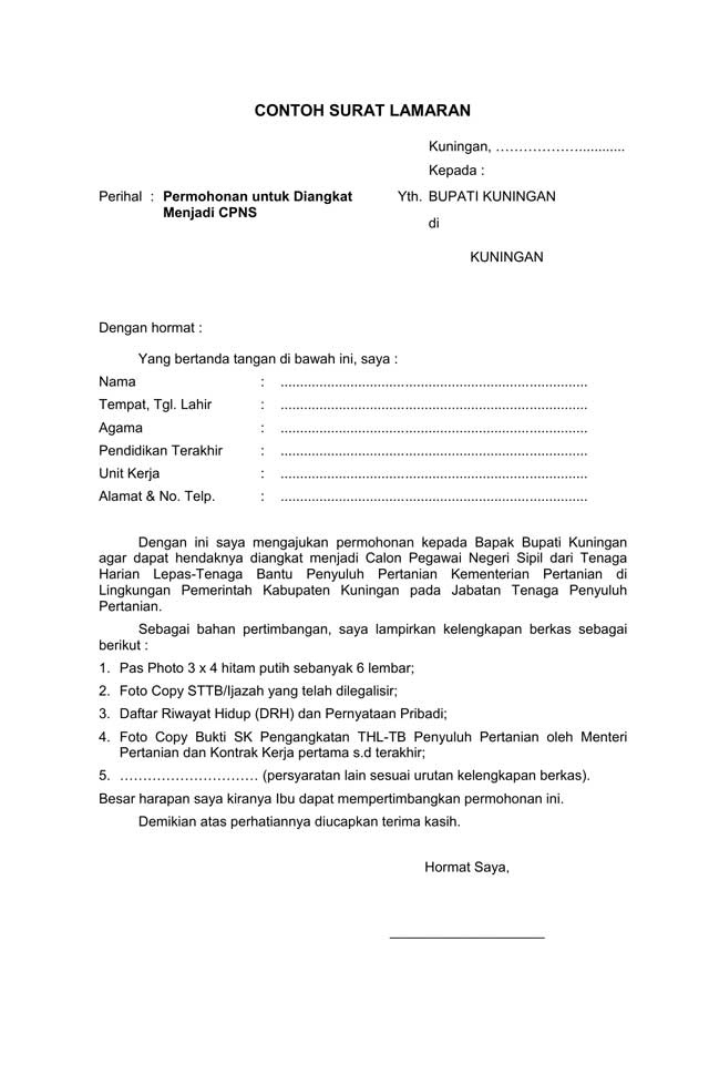 Detail Contoh Surat Lamaran Kerja Kementerian Pertanian Nomer 17