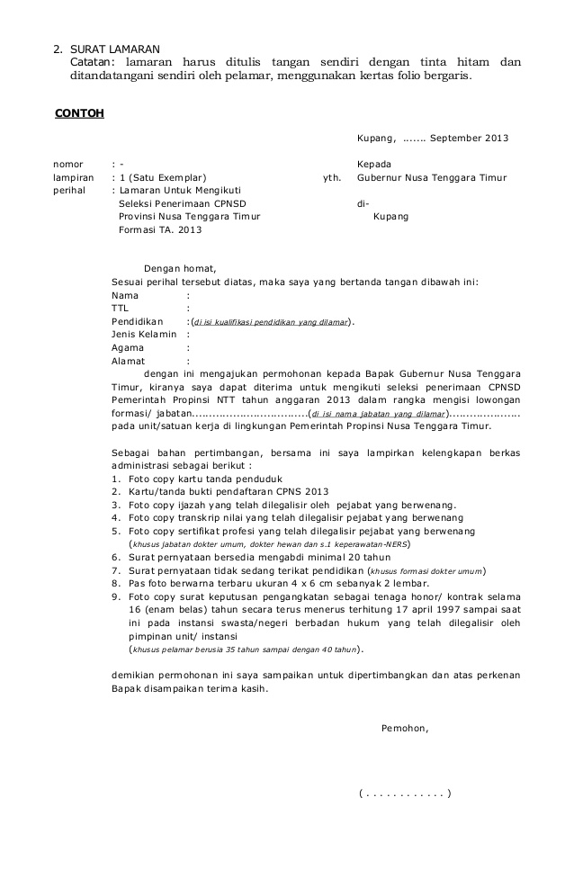 Detail Contoh Surat Lamaran Kerja Kementerian Pertanian Nomer 3