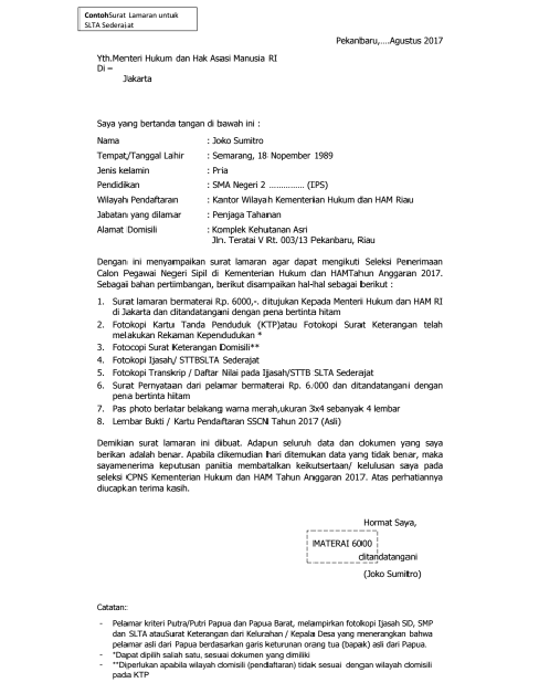 Detail Contoh Surat Lamaran Kerja Kementerian Pertanian Nomer 25
