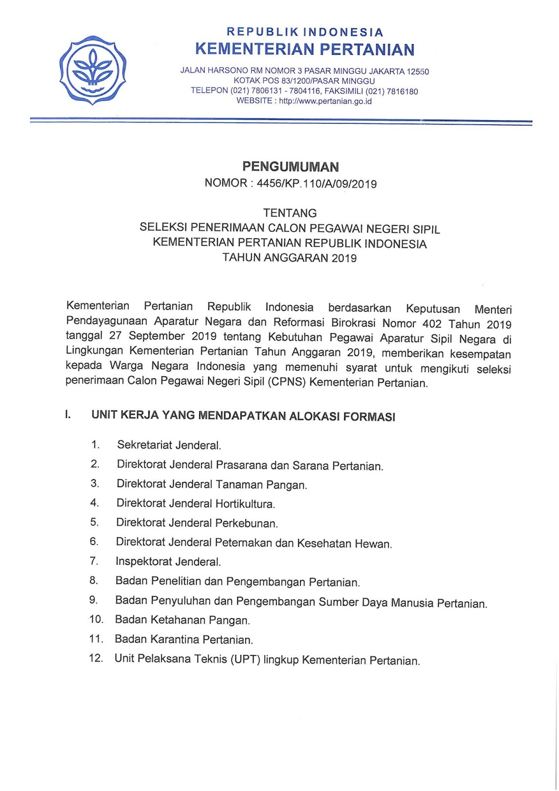 Detail Contoh Surat Lamaran Kerja Kementerian Pertanian Nomer 32