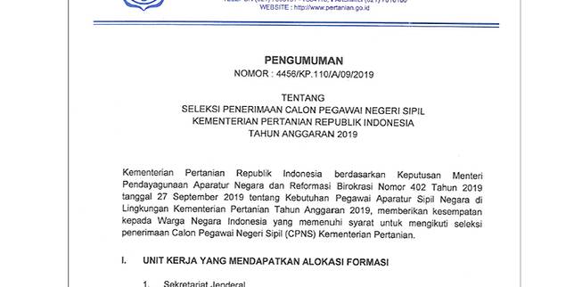 Detail Contoh Surat Lamaran Kerja Kementerian Pertanian Nomer 47