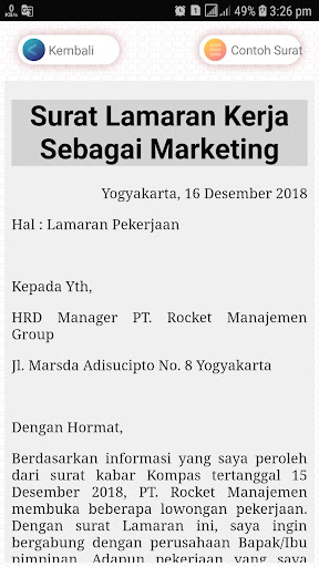 Detail Contoh Surat Lamaran Kerja Kepada Hrd Nomer 30