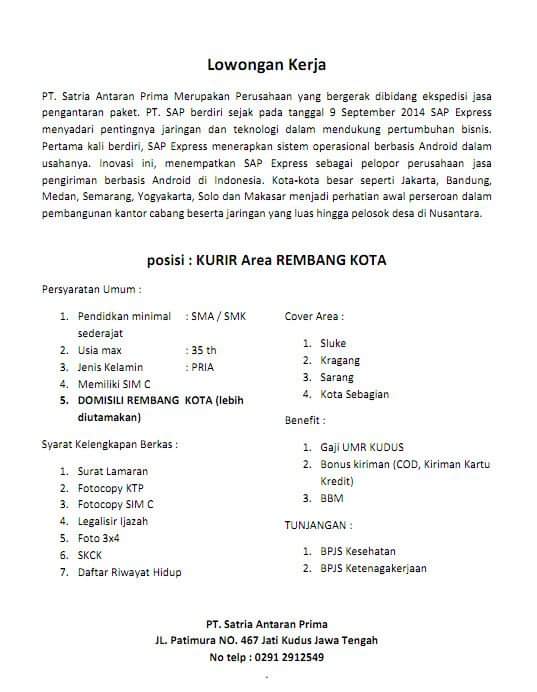 Detail Contoh Surat Lamaran Kerja Kurir Lazada Nomer 47