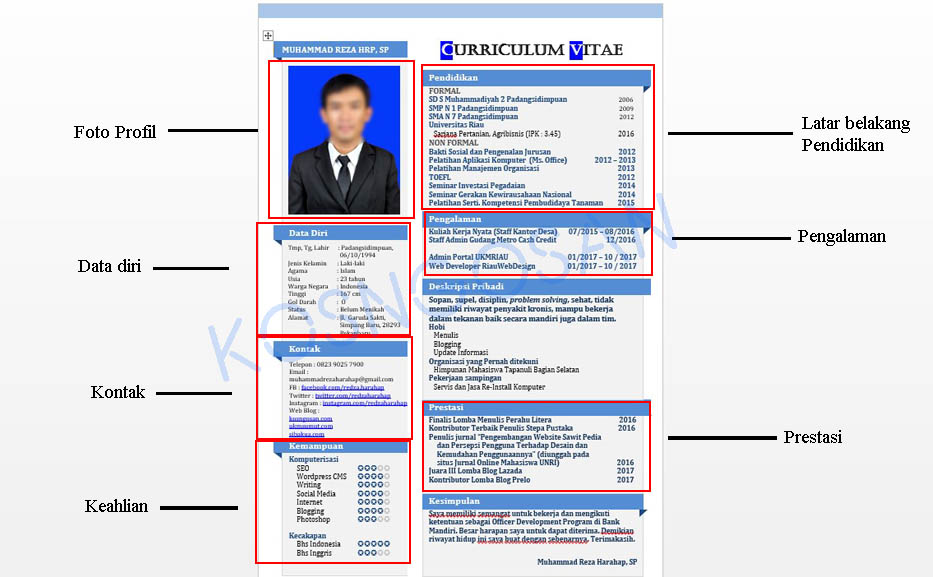 Detail Contoh Surat Lamaran Kerja Lengkap Dengan Daftar Riwayat Hidup Nomer 34