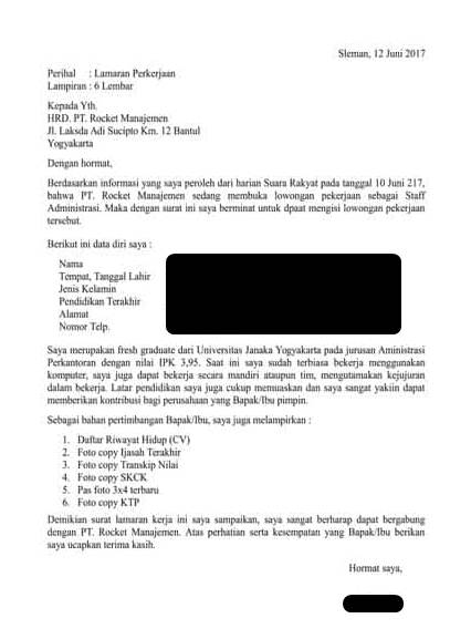 Detail Contoh Surat Lamaran Kerja Operator Produksi Via Email Nomer 24