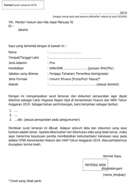 Detail Contoh Surat Lamaran Kerja Pegawai Negeri Sipil Nomer 17