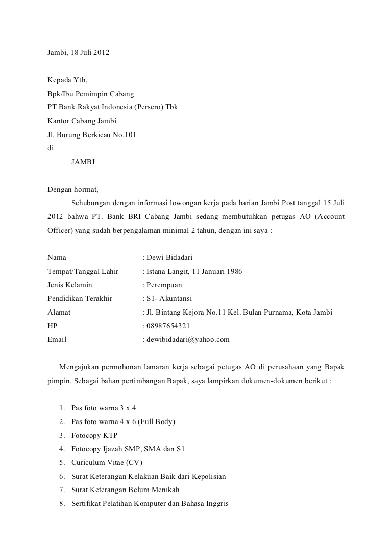 Detail Contoh Surat Lamaran Kerja Pt Epson Cikarang Nomer 18