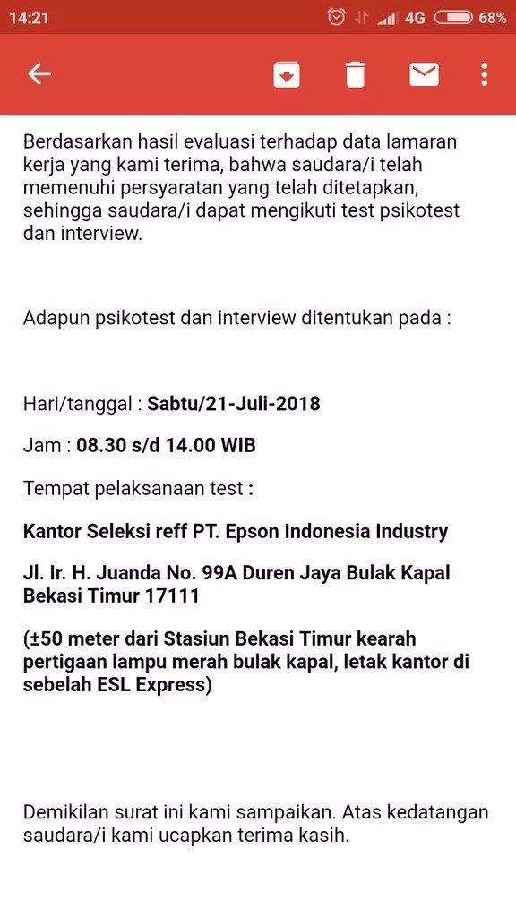 Detail Contoh Surat Lamaran Kerja Pt Epson Cikarang Nomer 39