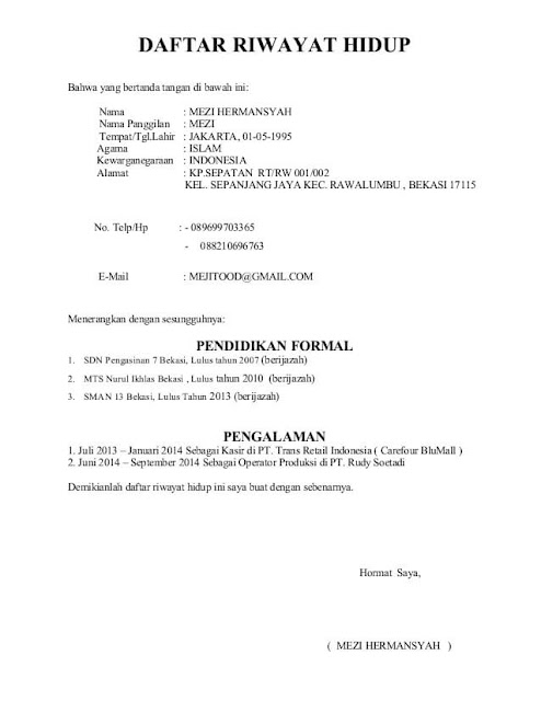 Detail Contoh Surat Lamaran Kerja Sebagai Kasir Nomer 20