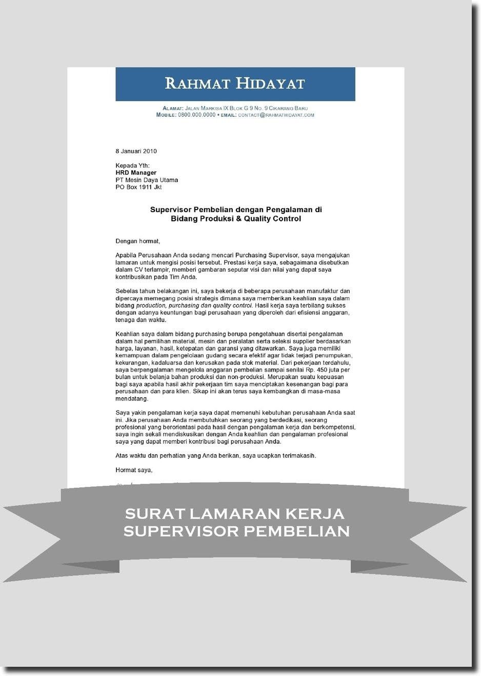 Detail Contoh Surat Lamaran Kerja Supervisor Nomer 5