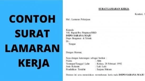 Detail Contoh Surat Lamaran Kerja Yang Bagus Dan Menarik Nomer 28