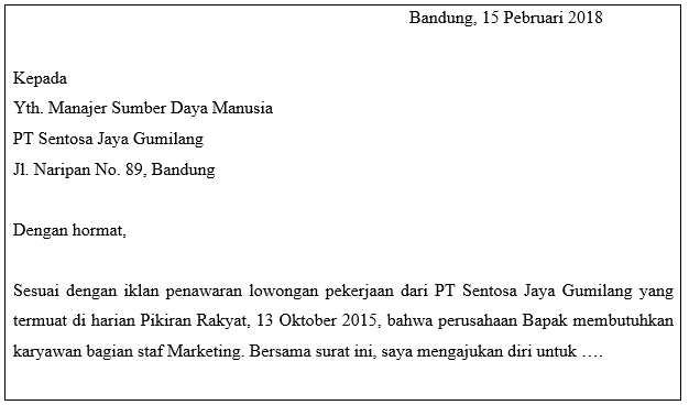 Detail Contoh Surat Lamaran Kerja Yang Salah Dan Perbaikannya Nomer 54