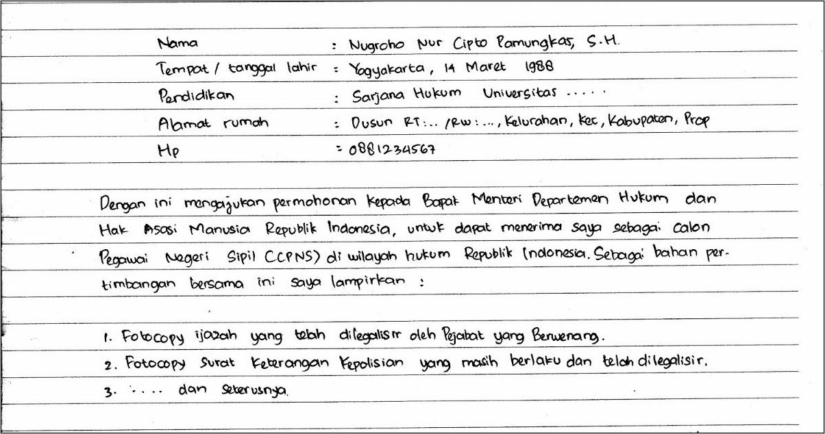 Detail Contoh Surat Lamaran Menjadi Prajurit Nomer 41