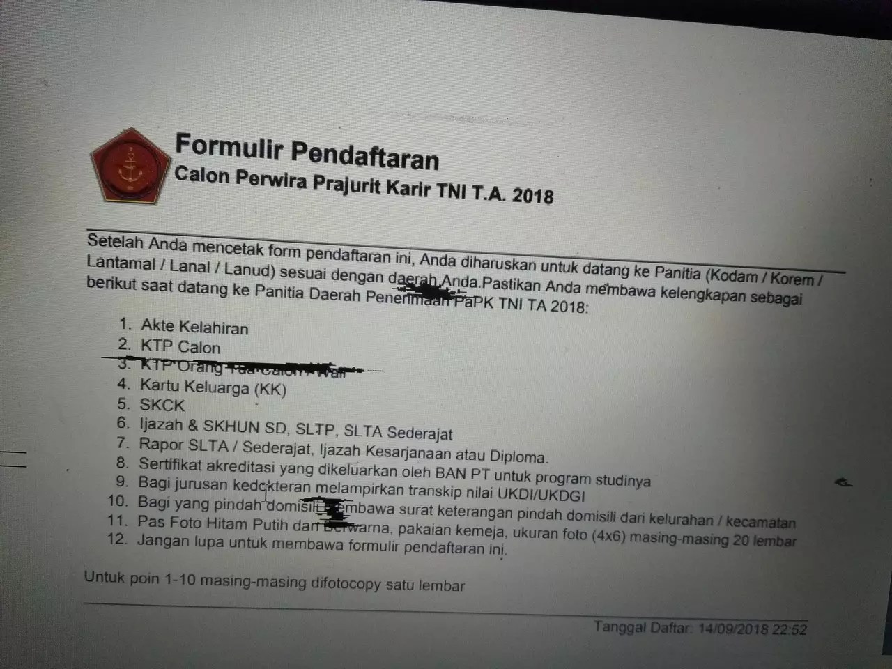 Detail Contoh Surat Lamaran Menjadi Prajurit Tni Nomer 40