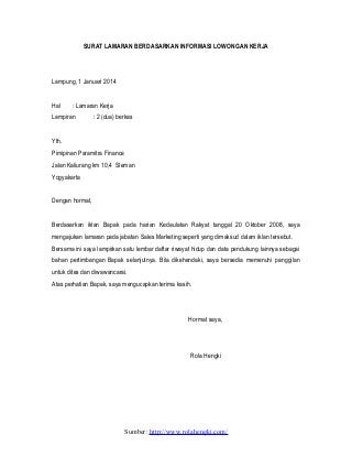 Detail Contoh Surat Lamaran Pekerjaan Berdasarkan Inisiatif Sendiri Nomer 57