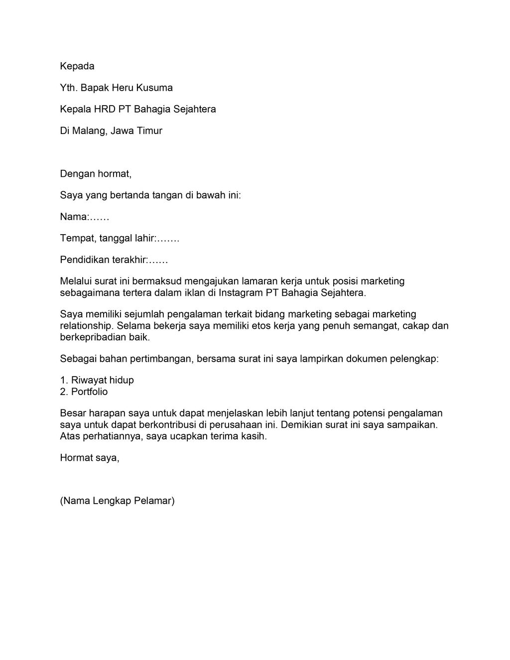 Detail Contoh Surat Lamaran Pekerjaan Yang Menarik Nomer 25