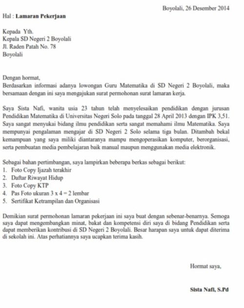 Detail Contoh Surat Lamaran Pekerjaan Yang Menarik Nomer 46