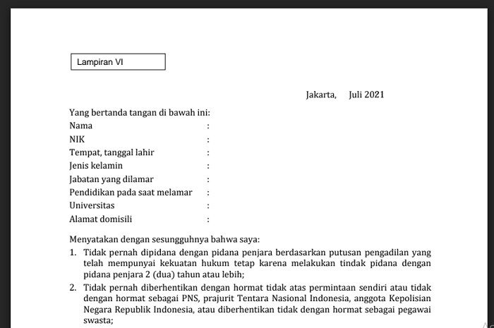 Detail Contoh Surat Lamaran Pns Nomer 46