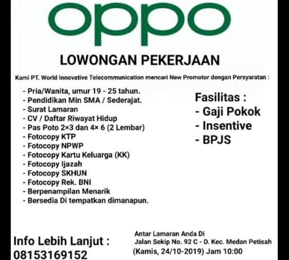 Detail Contoh Surat Lamaran Promotor Oppo Nomer 45