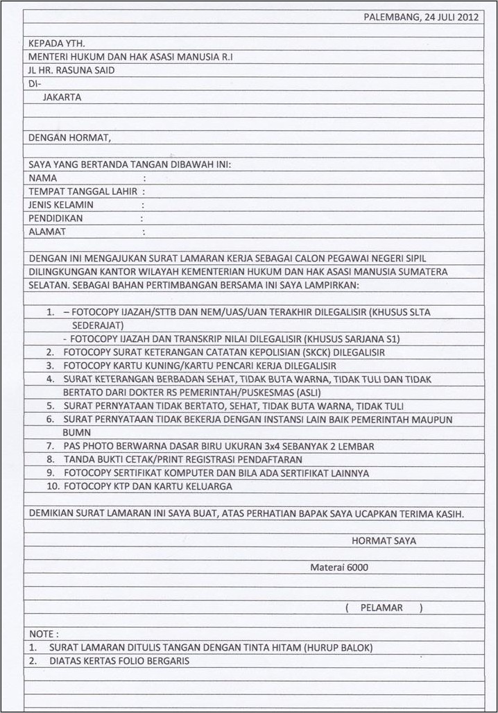 Detail Contoh Surat Lamaran Satpam Nomer 49