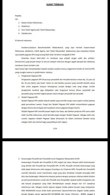 Detail Contoh Surat Laporan Dugaan Korupsi Nomer 11