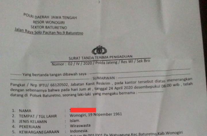 Detail Contoh Surat Laporan Dugaan Korupsi Nomer 36