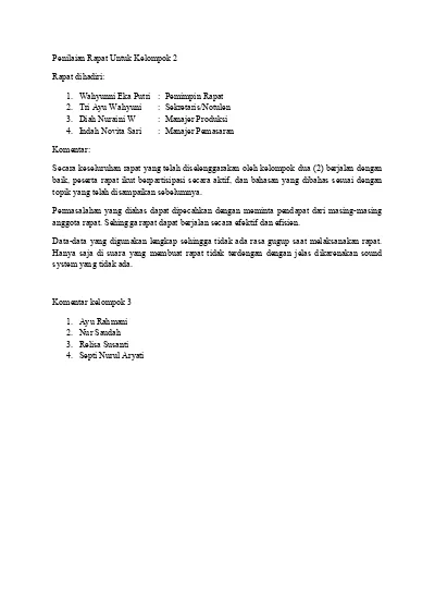 Detail Contoh Surat Laporan Hasil Rapat Nomer 40