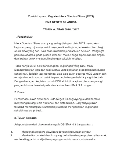 Detail Contoh Surat Laporan Kegiatan Sekolah Nomer 22