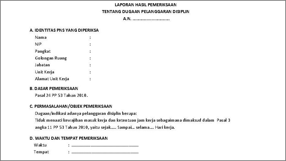 Detail Contoh Surat Laporan Pekerjaan Nomer 34