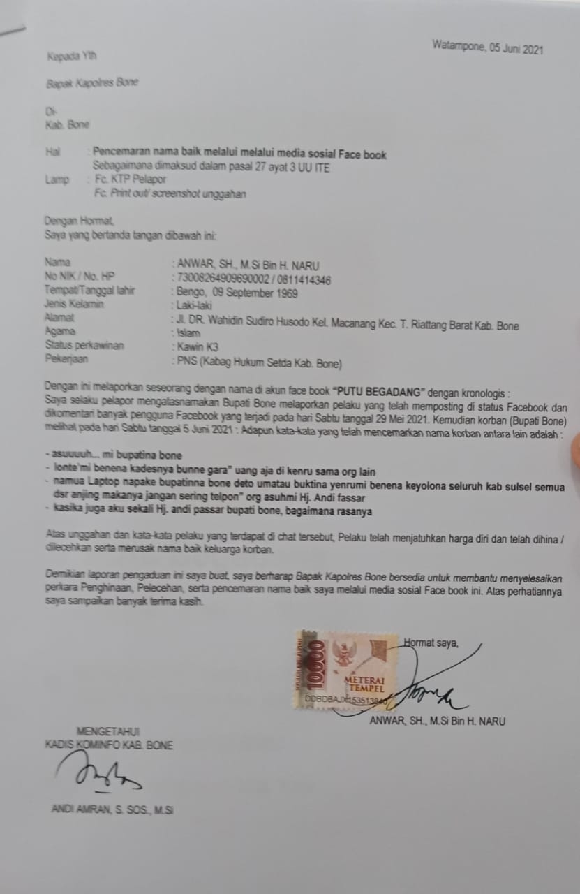 Detail Contoh Surat Laporan Pencemaran Nama Baik Ke Polisi Nomer 4