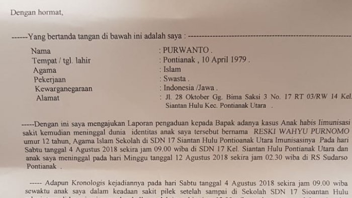 Detail Contoh Surat Laporan Pengaduan Nomer 25