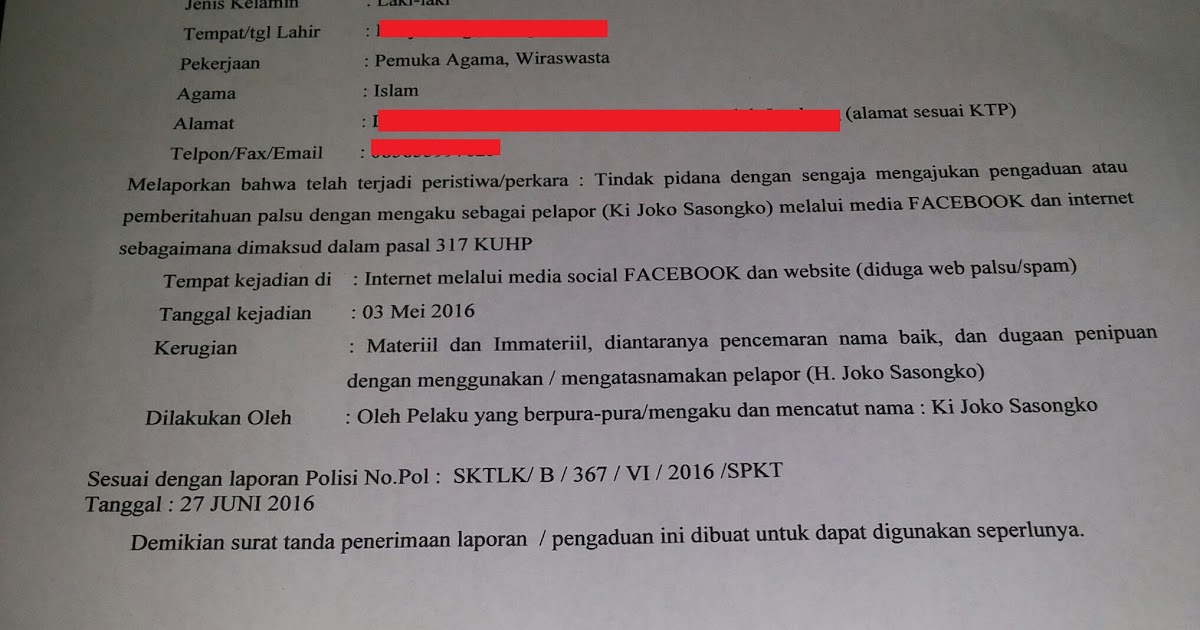 Detail Contoh Surat Laporan Penyerobotan Tanah Ke Polisi Nomer 30