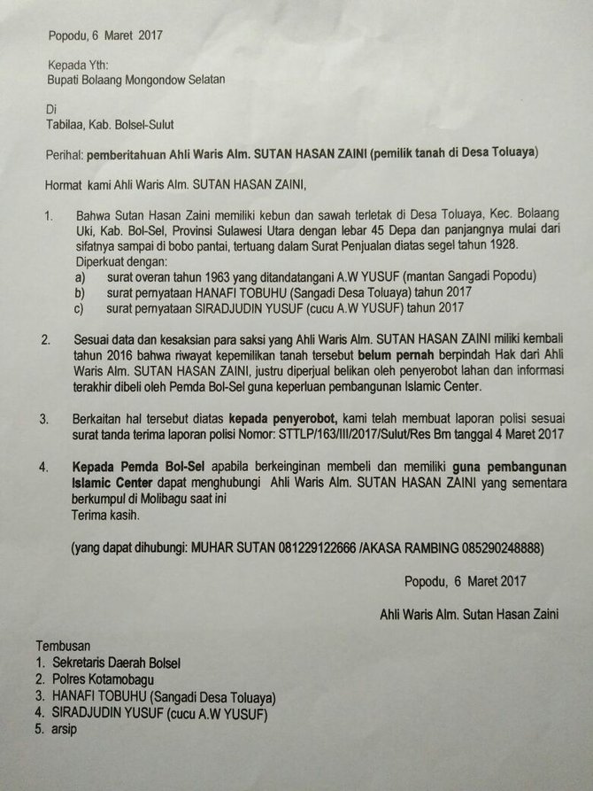 Detail Contoh Surat Laporan Penyerobotan Tanah Ke Polisi Nomer 35