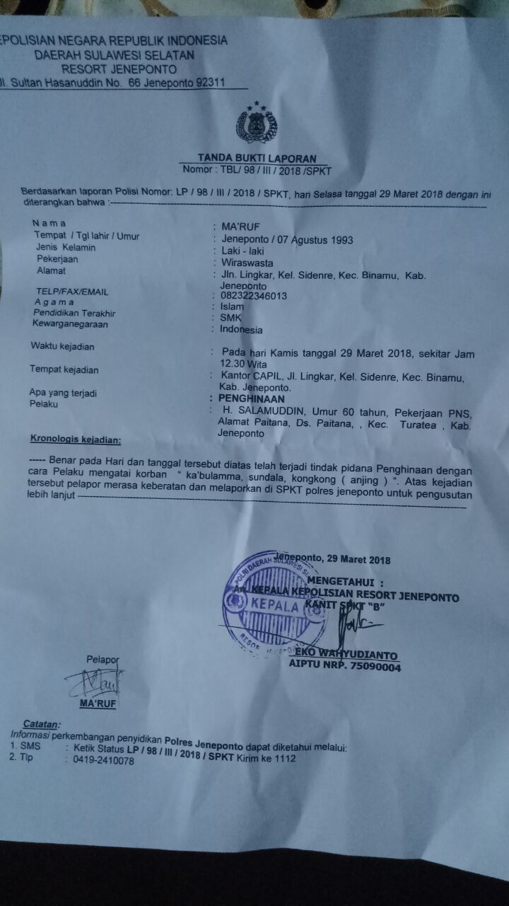 Detail Contoh Surat Laporan Polisi Nomer 40