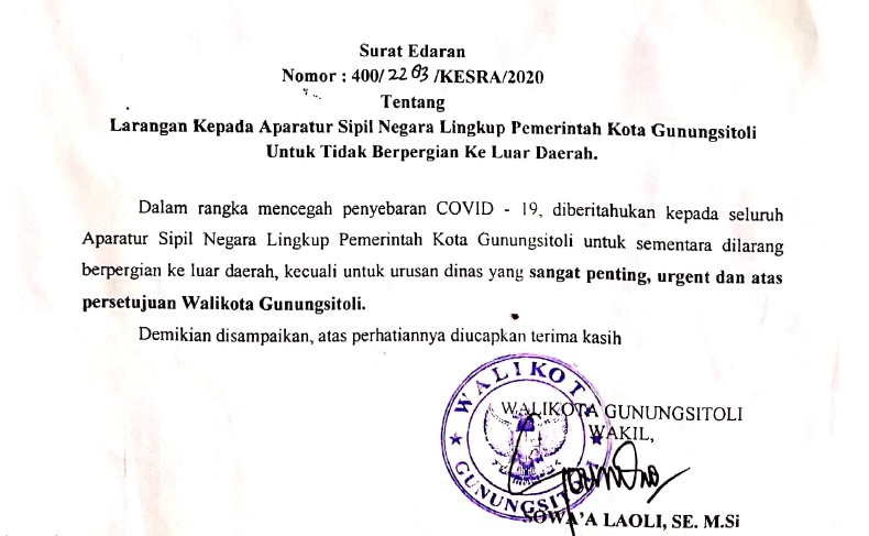 Contoh Surat Larangan - KibrisPDR