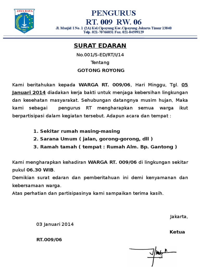 Detail Contoh Surat Larangan Nomer 10