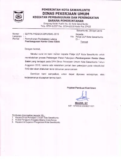 Detail Contoh Surat Lelang Nomer 18