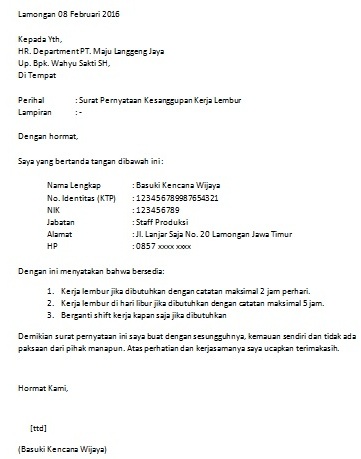 Detail Contoh Surat Lembur Nomer 13