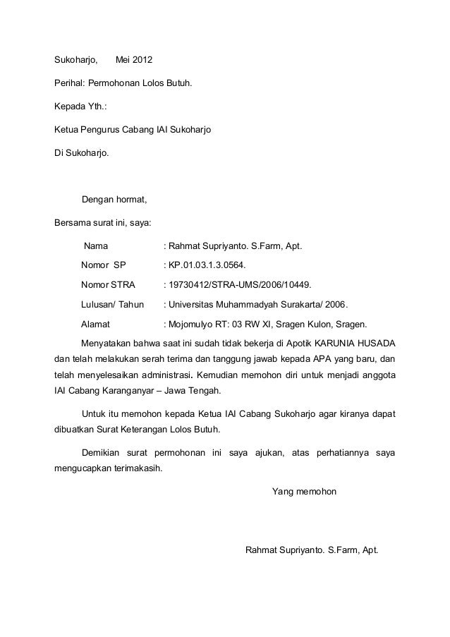 Detail Contoh Surat Lolos Butuh Dosen Nomer 9