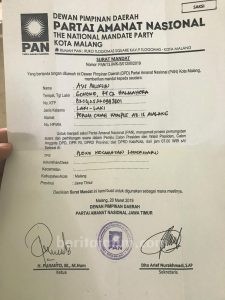 Detail Contoh Surat Mandat Partai Politik Nomer 24